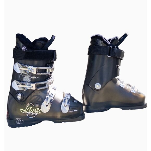 Lange Exclusive RX 80 LV Ski Boots Womens Narrow 24.5 US Size: 8 Black Like New - Picture 1 of 16